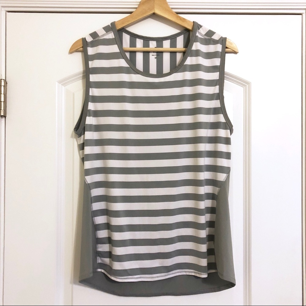 Athleta Bundle! Grey & Navy Striped Workout Tank - Picture 6 of 7
